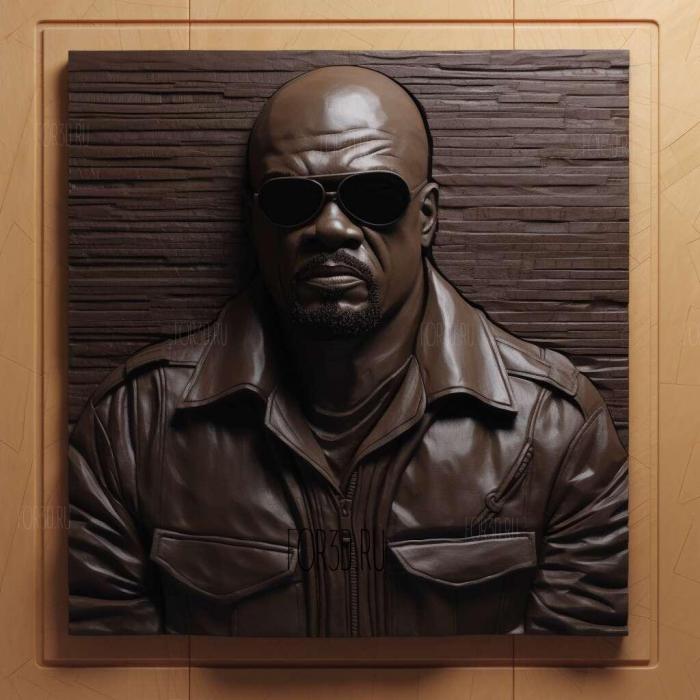 Nick Fury 3 stl model for CNC